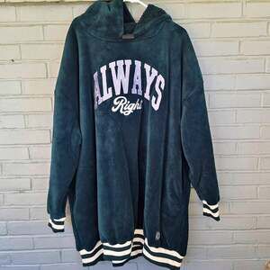 Nwt typo always right oversized sherpa hoodie